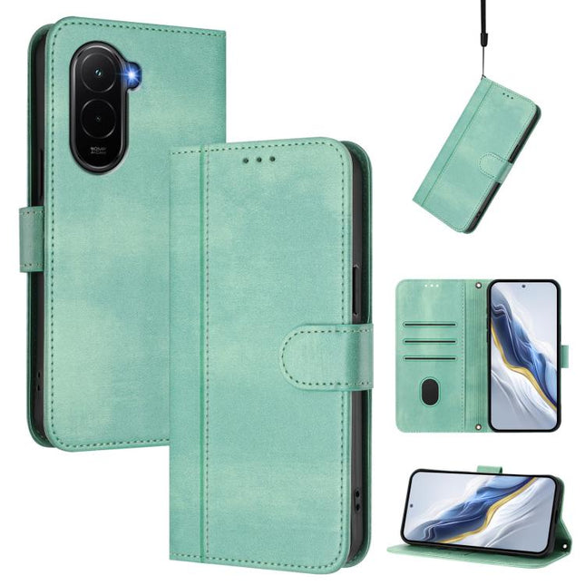 Line Splicing Buckle Retro Leather Phone Case, For Redmi Note 15 5G / 4G 164mm / Poco M8 5G, For Xiaomi Poco M7 4G 169mm, For Redmi 15 5G Global / 15 4G SEA 169.5mm
