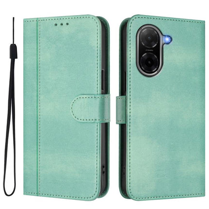 Line Splicing Buckle Retro Leather Phone Case, For Redmi A7 / A5 4G 171mm / Poco C71, For Xiaomi 17 Max 5G, For Redmi K90 Max 5G