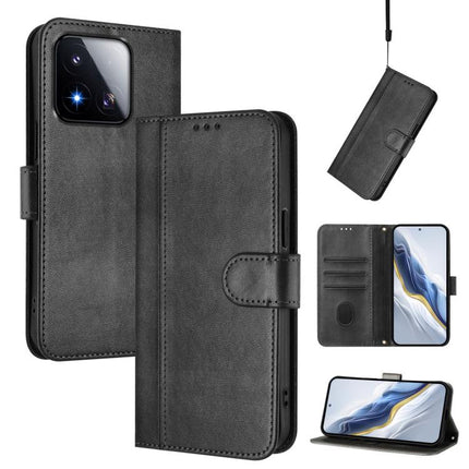 Line Splicing Buckle Retro Leather Phone Case, For Redmi A7 / A5 4G 171mm / Poco C71, For Xiaomi 17 Max 5G, For Redmi K90 Max 5G