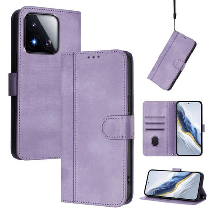 Line Splicing Buckle Retro Leather Phone Case, For Redmi A7 / A5 4G 171mm / Poco C71, For Xiaomi 17 Max 5G, For Redmi K90 Max 5G