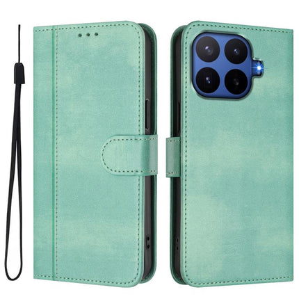 Line Splicing Buckle Retro Leather Phone Case, For Xiaomi 17T Pro 5G, For Redmi A7 Pro 171mm / Poco C85x 5G, For Redmi 15a 5G