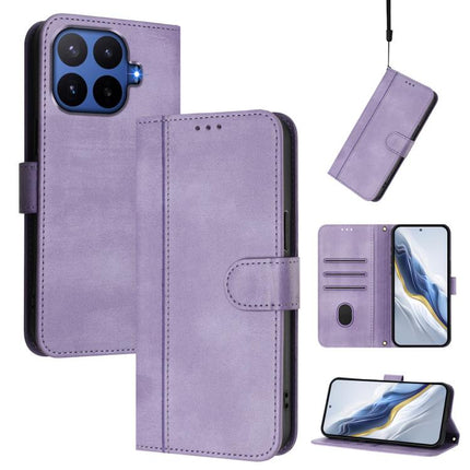 Line Splicing Buckle Retro Leather Phone Case, For Xiaomi 17T Pro 5G, For Redmi A7 Pro 171mm / Poco C85x 5G, For Redmi 15a 5G