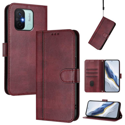 Line Splicing Buckle Retro Leather Phone Case, For Redmi 11A 4G Global, For Redmi Note 10 4G / Note 10S 4G, For Redmi Note 11S 5G / Xiaomi Poco M4 Pro 5G