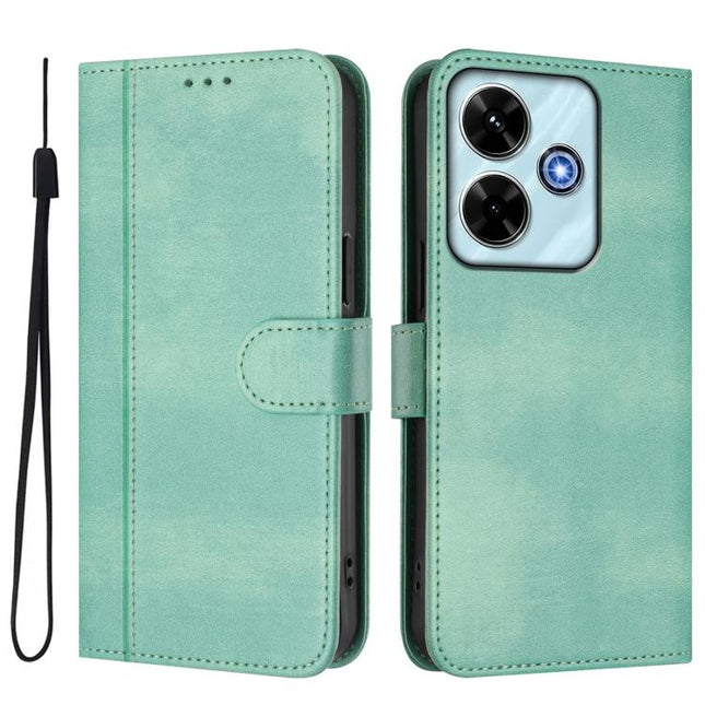 Line Splicing Buckle Retro Leather Phone Case, For Redmi 13 5G / 4G Global, For Redmi A3 4G / A3x 4G, For Redmi Note 13 Pro 4G Global