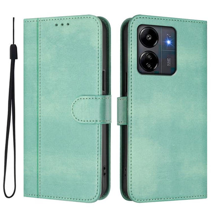 Line Splicing Buckle Retro Leather Phone Case, For Redmi 13C 5G / 4G Global, For Redmi Note 13 4G Global, For Redmi Note 13 Pro 5G Global