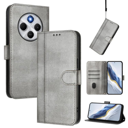 Line Splicing Buckle Retro Leather Phone Case, For Redmi Note 14 Pro 5G India / Note 14 Pro+, For Redmi Note 14 5G India, For Redmi 14C 4G / 14R 5G Global / A3 Pro