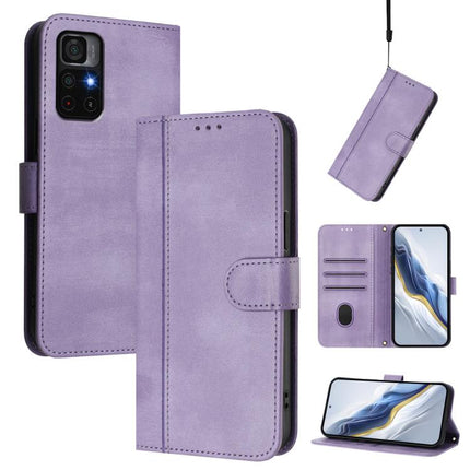 Line Splicing Buckle Retro Leather Phone Case, For Redmi 11A 4G Global, For Redmi Note 10 4G / Note 10S 4G, For Redmi Note 11S 5G / Xiaomi Poco M4 Pro 5G
