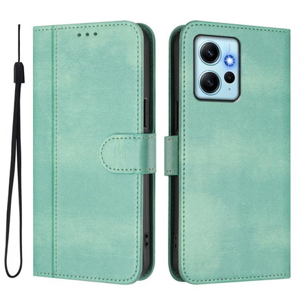 Line Splicing Buckle Retro Leather Phone Case, For Redmi Note 12 4G Global, For Redmi A1 4G / A2 4G, For Redmi Note 12 Pro+ 5G India