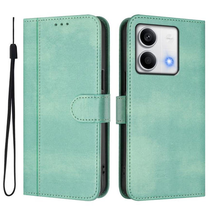 Line Splicing Buckle Retro Leather Phone Case, For Redmi Note 13 5G Global, For Redmi Note 13 Pro+ 5G Global, For Redmi 12 5G / 4G Global