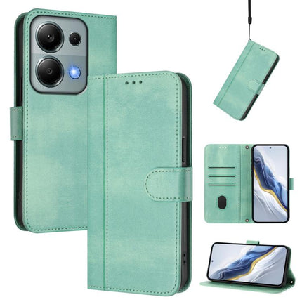 Line Splicing Buckle Retro Leather Phone Case, For Redmi 13 5G / 4G Global, For Redmi A3 4G / A3x 4G, For Redmi Note 13 Pro 4G Global