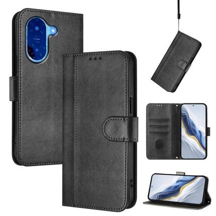 Line Splicing Buckle Retro Leather Phone Case, For Redmi 13x 4G / Xiaomi Poco M6 Plus, For Redmi A5 4G 171.7mm / Xiaomi Poco C71, For Redmi Note 14 4G 164.84mm