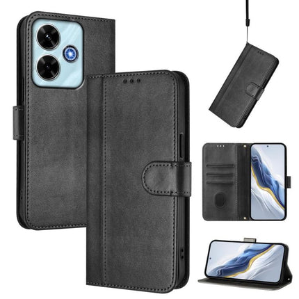 Line Splicing Buckle Retro Leather Phone Case, For Redmi 13x 4G / Xiaomi Poco M6 Plus, For Redmi A5 4G 171.7mm / Xiaomi Poco C71, For Redmi Note 14 4G 164.84mm