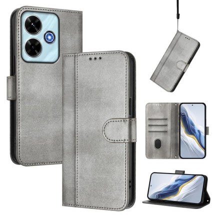 Line Splicing Buckle Retro Leather Phone Case, For Redmi 13x 4G / Xiaomi Poco M6 Plus, For Redmi A5 4G 171.7mm / Xiaomi Poco C71, For Redmi Note 14 4G 164.84mm