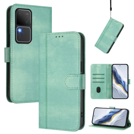 Line Splicing Buckle Retro Leather Phone Case, For vivo V30 5G / V30 Pro 5G Global, For vivo V29e 5G / V30 Lite 5G Global, For vivo Y36 5G / 4G / Y27s 4G Global