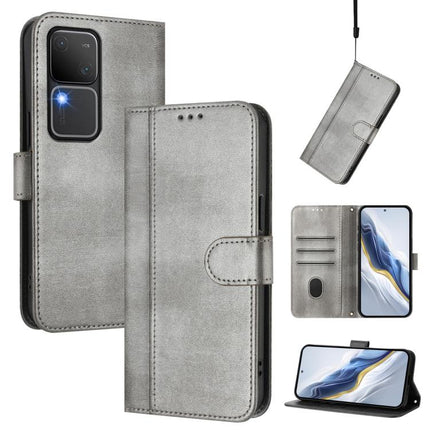 Line Splicing Buckle Retro Leather Phone Case, For vivo V30 5G / V30 Pro 5G Global, For vivo V29e 5G / V30 Lite 5G Global, For vivo Y36 5G / 4G / Y27s 4G Global