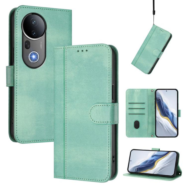 Line Splicing Buckle Retro Leather Phone Case, For vivo S20 Pro 5G, For vivo V40 Lite 5G IDN / Y300 5G Global, For vivo V40 Lite 4G IDN / Y300 5G IDN