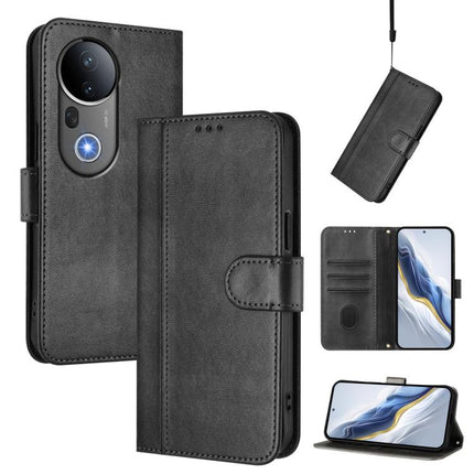 Line Splicing Buckle Retro Leather Phone Case, For vivo S20 Pro 5G, For vivo V40 Lite 5G IDN / Y300 5G Global, For vivo V40 Lite 4G IDN / Y300 5G IDN
