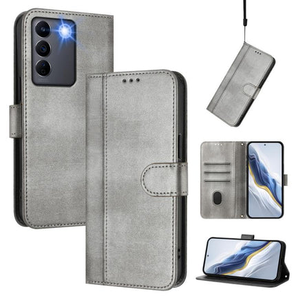 Line Splicing Buckle Retro Leather Phone Case, For vivo V27 5G / V27 Pro 5G Global, For vivo V27e 4G / T2 4G Global, For vivo Y72 5G / Y52 5G / iQOO Z3