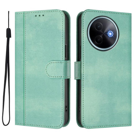 Line Splicing Buckle Retro Leather Phone Case, For vivo Y39 5G Global, For vivo V50 Lite 5G Global / V40 Lite 4G, For vivo Y04 4G Global / Y29s 5G