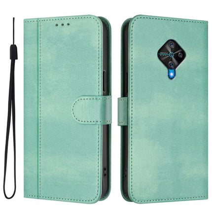 Line Splicing Buckle Retro Leather Phone Case, For vivo Y31 4G 2021 India / Y51A 2021, For vivo Y70s, For vivo Y30 4G Global