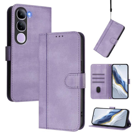 Line Splicing Buckle Retro Leather Phone Case, For vivo S20 Pro 5G, For vivo V40 Lite 5G IDN / Y300 5G Global, For vivo V40 Lite 4G IDN / Y300 5G IDN