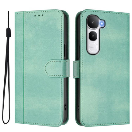 Line Splicing Buckle Retro Leather Phone Case, For vivo Y400 5G Global, For vivo Y400 4G, For vivo V60 5G Global