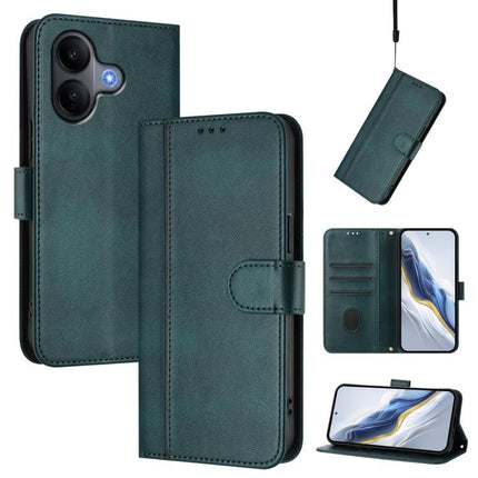 Line Splicing Buckle Retro Leather Phone Case, For vivo X300 5G, For vivo Y31 5G Global, For vivo V60 Lite 5G Global