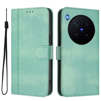 Line Splicing Buckle Retro Leather Phone Case, For vivo X300 5G, For vivo Y31 5G Global, For vivo V60 Lite 5G Global