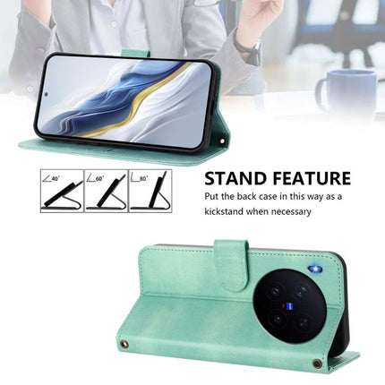 Line Splicing Buckle Retro Leather Phone Case, For vivo X300 5G, For vivo Y31 5G Global, For vivo V60 Lite 5G Global