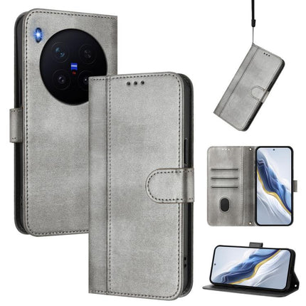 Line Splicing Buckle Retro Leather Phone Case, For vivo X300 5G, For vivo Y31 5G Global, For vivo V60 Lite 5G Global