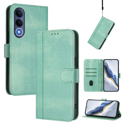 Line Splicing Buckle Retro Leather Phone Case, For vivo V70 FE 5G, For vivo X300 Ultra, For vivo X300 Pro 5G