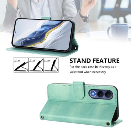 Line Splicing Buckle Retro Leather Phone Case, For vivo V70 FE 5G, For vivo X300 Ultra, For vivo X300 Pro 5G