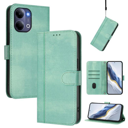 Line Splicing Buckle Retro Leather Phone Case, For vivo X300 FE / S50 Pro mini 5G, For vivo X300s, For vivo Y21 5G 2026 / Y05 4G