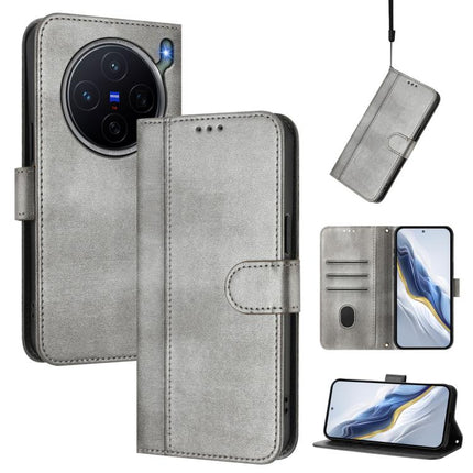 Line Splicing Buckle Retro Leather Phone Case, For vivo X300 FE / S50 Pro mini 5G, For vivo X300s, For vivo Y21 5G 2026 / Y05 4G