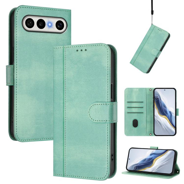 Line Splicing Buckle Retro Leather Phone Case, For vivo X300 FE / S50 Pro mini 5G, For vivo X300s, For vivo Y21 5G 2026 / Y05 4G