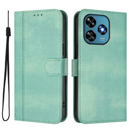 Line Splicing Buckle Retro Leather Phone Case, For Oukitel C51, For Oukitel C38, For Oukitel C35