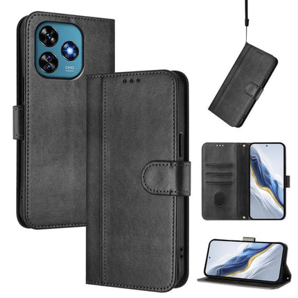 Line Splicing Buckle Retro Leather Phone Case, For Oukitel C51, For Oukitel C38, For Oukitel C35