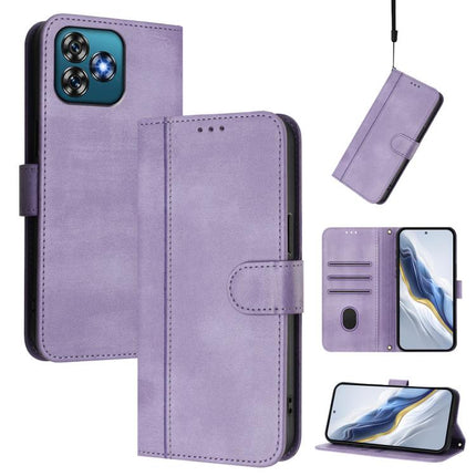 Line Splicing Buckle Retro Leather Phone Case, For Oukitel C53, For Oukitel C50, For Oukitel C37