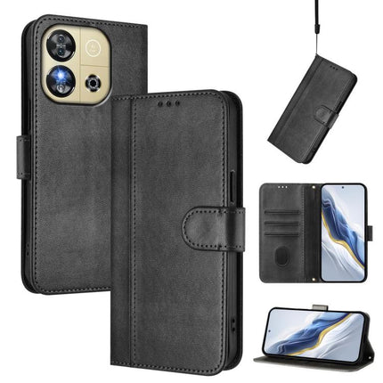 Line Splicing Buckle Retro Leather Phone Case, For Oukitel C59 / C59 Pro, For Oukitel C58 / C58 Pro, For Oukitel C57S / C57 Pro / Blu J12
