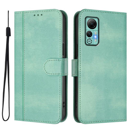 Line Splicing Buckle Retro Leather Phone Case, For Ulefone Note 14
