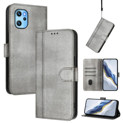 Line Splicing Buckle Retro Leather Phone Case, For UMIDIGI Power 7 Max