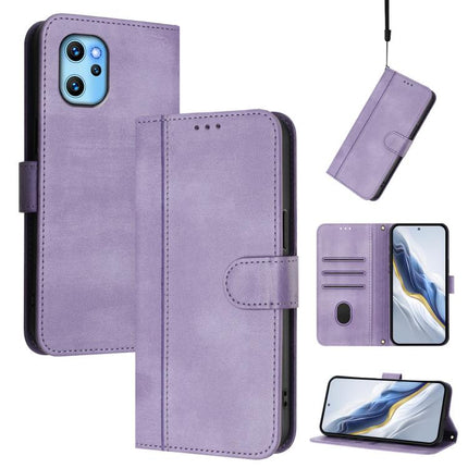 Line Splicing Buckle Retro Leather Phone Case, For UMIDIGI Power 7 Max
