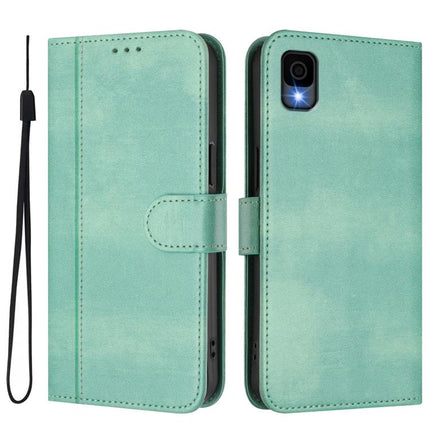 Line Splicing Buckle Retro Leather Phone Case, For TCL 30z T602DL, For TCL 20 R 5G / TCL 20 AX 5G / TCL Bremen 5G, For TCL 30 4G / TCL 30 5G / TCL 30+