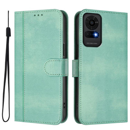 Line Splicing Buckle Retro Leather Phone Case, For TCL 50 LE / TCL K23 / K24, For TCL 50 XL 5G / 50 XL NxtPaper, For TCL 201
