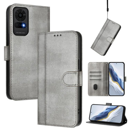 Line Splicing Buckle Retro Leather Phone Case, For TCL 50 LE / TCL K23 / K24, For TCL 50 XL 5G / 50 XL NxtPaper, For TCL 201