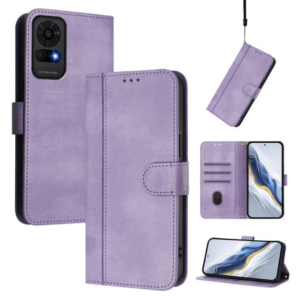 Line Splicing Buckle Retro Leather Phone Case, For TCL 50 LE / TCL K23 / K24, For TCL 50 XL 5G / 50 XL NxtPaper, For TCL 201