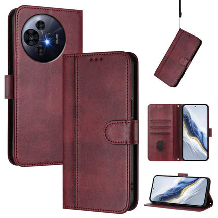 Line Splicing Buckle Retro Leather Phone Case, For TCL 503, For TCL 50 5G / 50 XE / 50 XE NxtPaper, For TCL 50 Nxtpaper /  50 Pro NxtPaper
