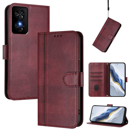 Line Splicing Buckle Retro Leather Phone Case, For TCL 50 XE, For TCL 50 SE / TCL 40 NxtPaper 4G, For TCL 501
