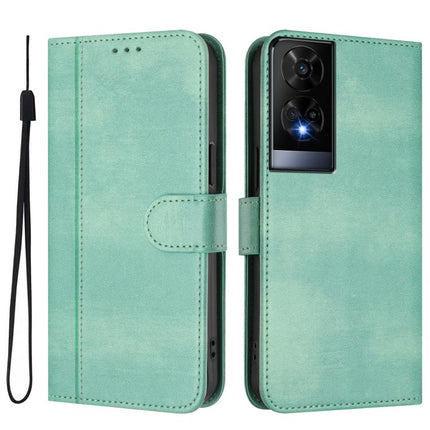 Line Splicing Buckle Retro Leather Phone Case, For TCL 50 XE, For TCL 50 SE / TCL 40 NxtPaper 4G, For TCL 501
