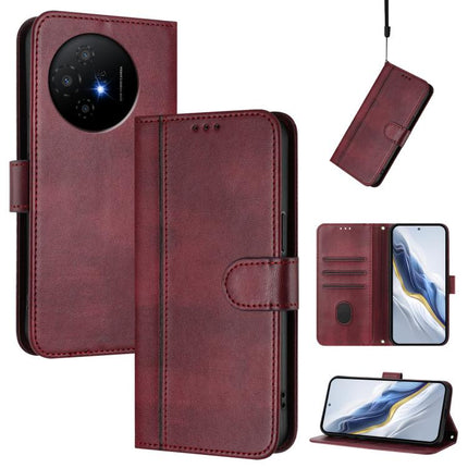 Line Splicing Buckle Retro Leather Phone Case, For TCL 50 LE / TCL K23 / K24, For TCL 50 XL 5G / 50 XL NxtPaper, For TCL 201